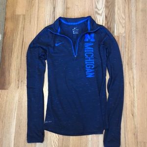 Michigan Nike dri-fit quarter zip NWOT
